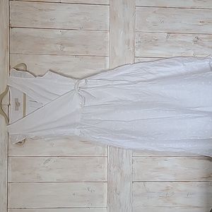 NWT Loft Clip Ruffle Sleeve Midi Wrap Dress